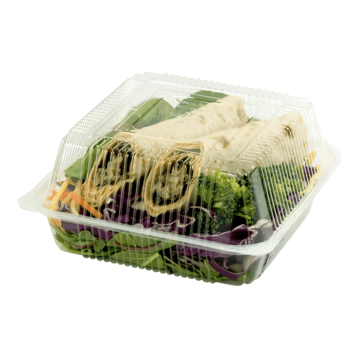 World Centric 7x7x3" (24oz) Hinged Clamshell, Clear (QTY:250)