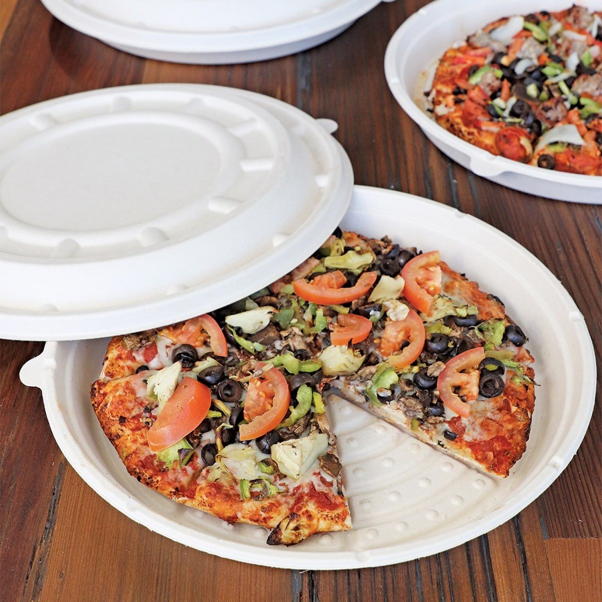 World Centric 14" PizzaRound Tray - Lid sold separately (QTY:100)
