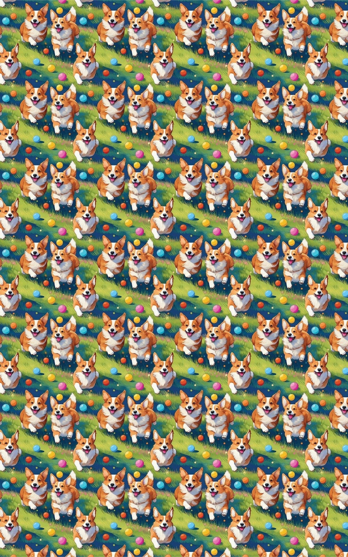 The Great Ball Dash - Corgi Wrapping Paper