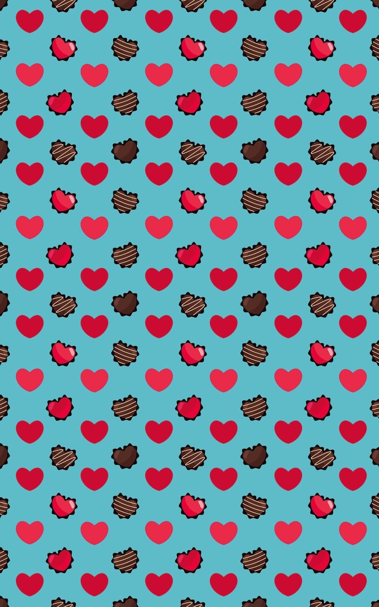 Hearts Choco Blue