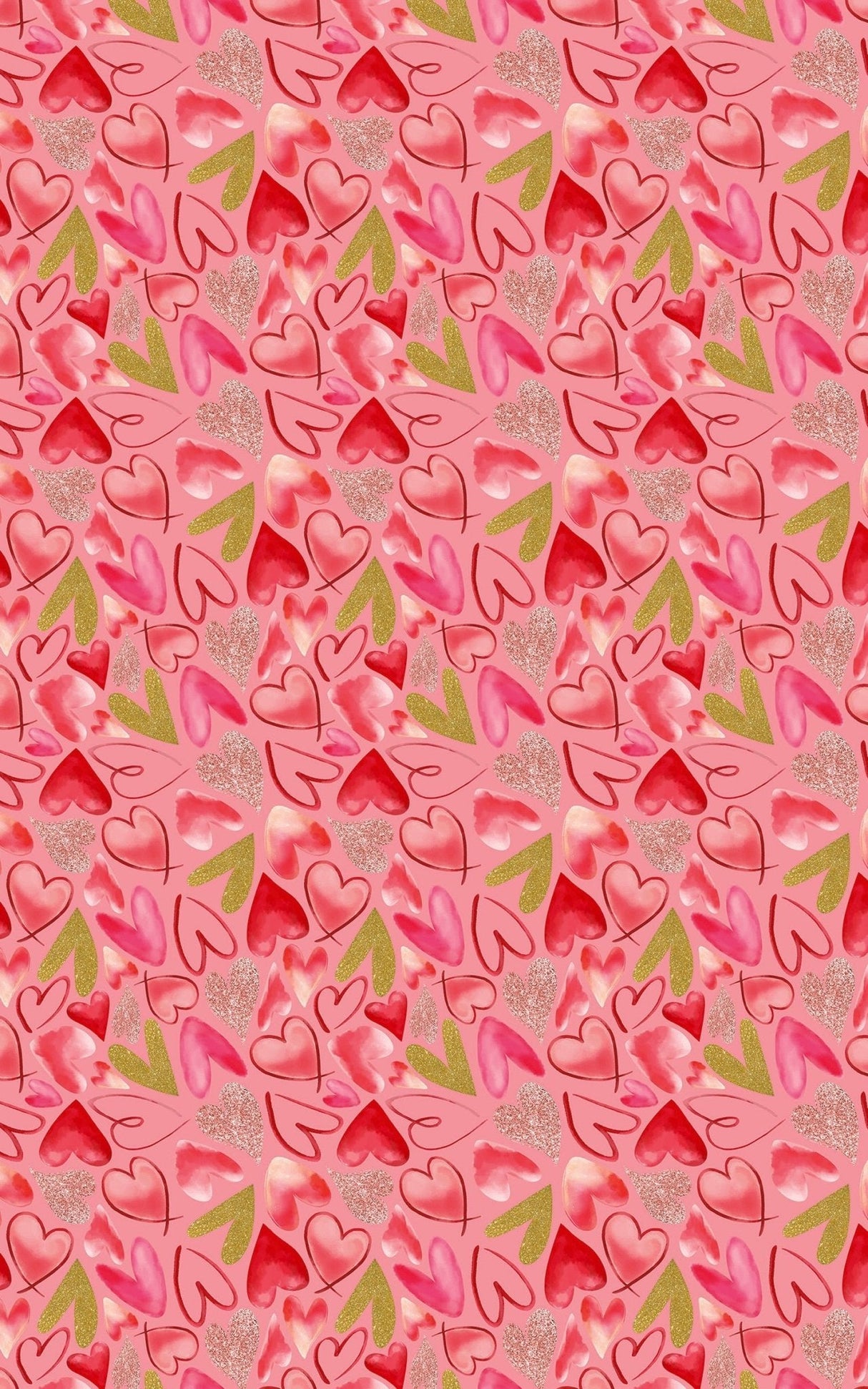 Mixed Hearts Pink