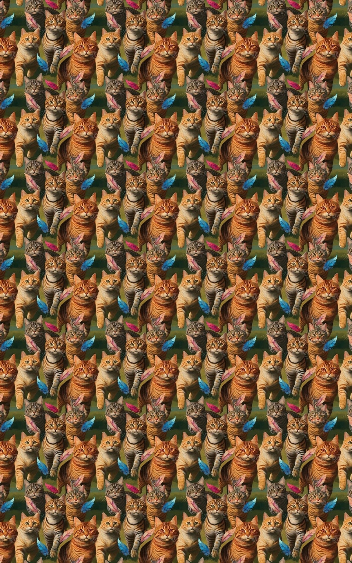 Tabby Cat Chasing