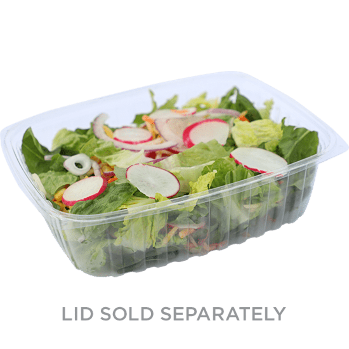 World Centric 48 oz Rectangular PLA Deli Container, Clear (QTY 400), SKU RD-CS-48