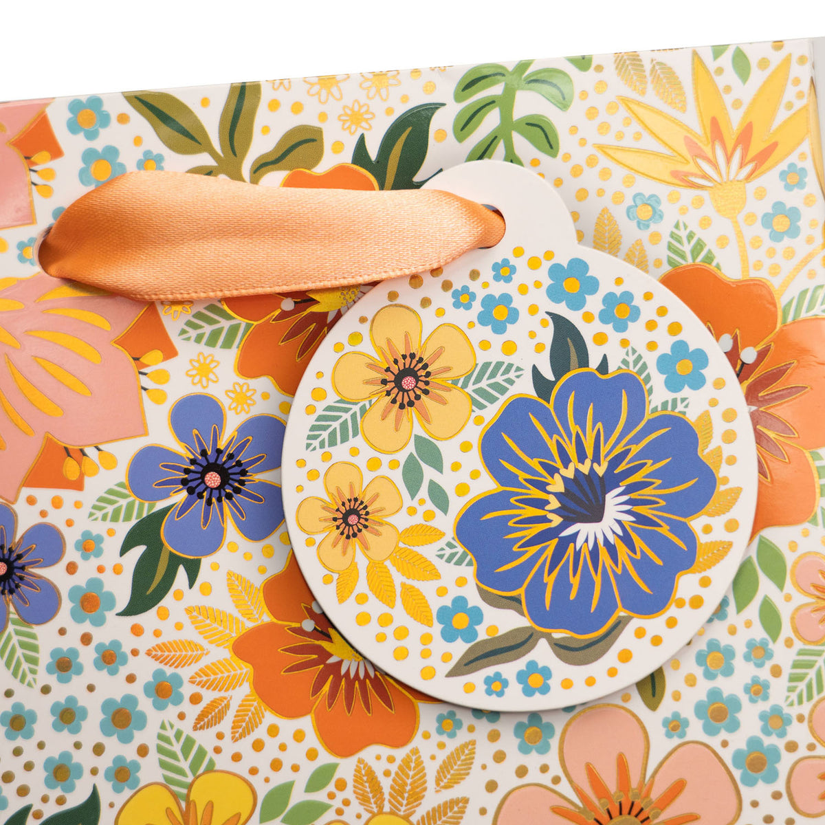 Golden Floral Gift Bags — additional view c