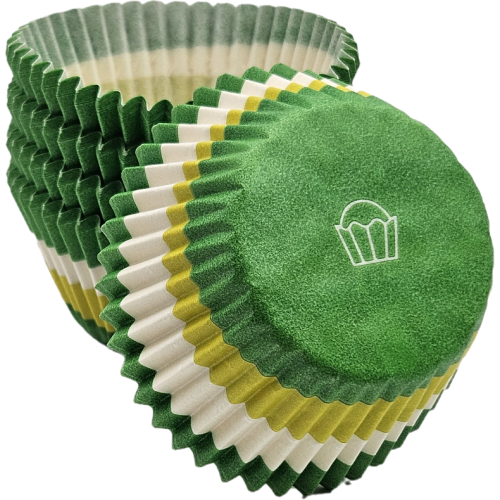 Swirl Design Green Cups - Baking Cup - 2" (Dia) x 1-1/4" (H)