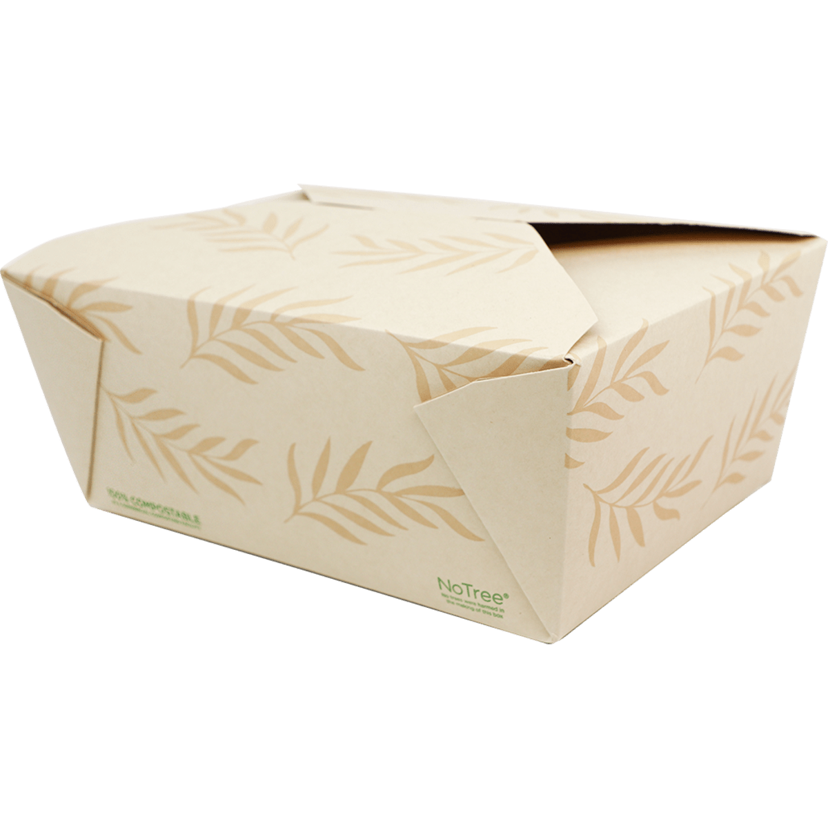 World Centric NoTree 95oz Take-Out Container, Bamboo Paper with Bio-Based Lining (QTY 160), SKU TO-NT-4