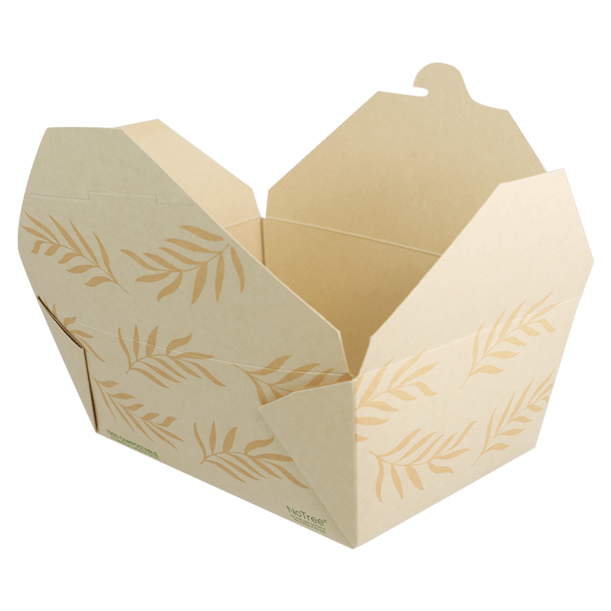 World Centric NoTree 95oz Take-Out Container, Bamboo Paper with Bio-Based Lining (QTY 160), SKU TO-NT-4