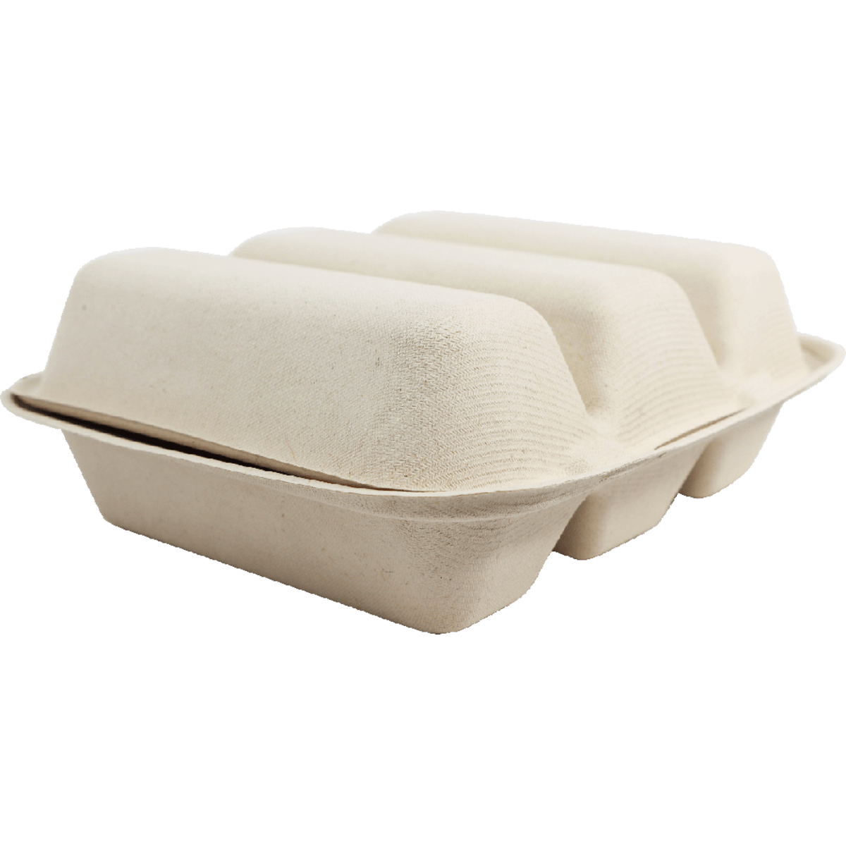 World Centric 3-Compartment Fiber Taco Box, 9 x 8 x 3 in (QTY 300), SKU TO-SC-T39-LFS