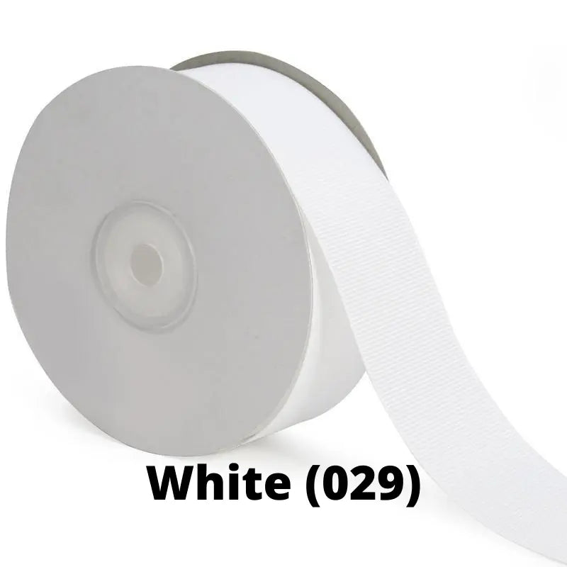 Textured Grosgrain Ribbon | White (029)