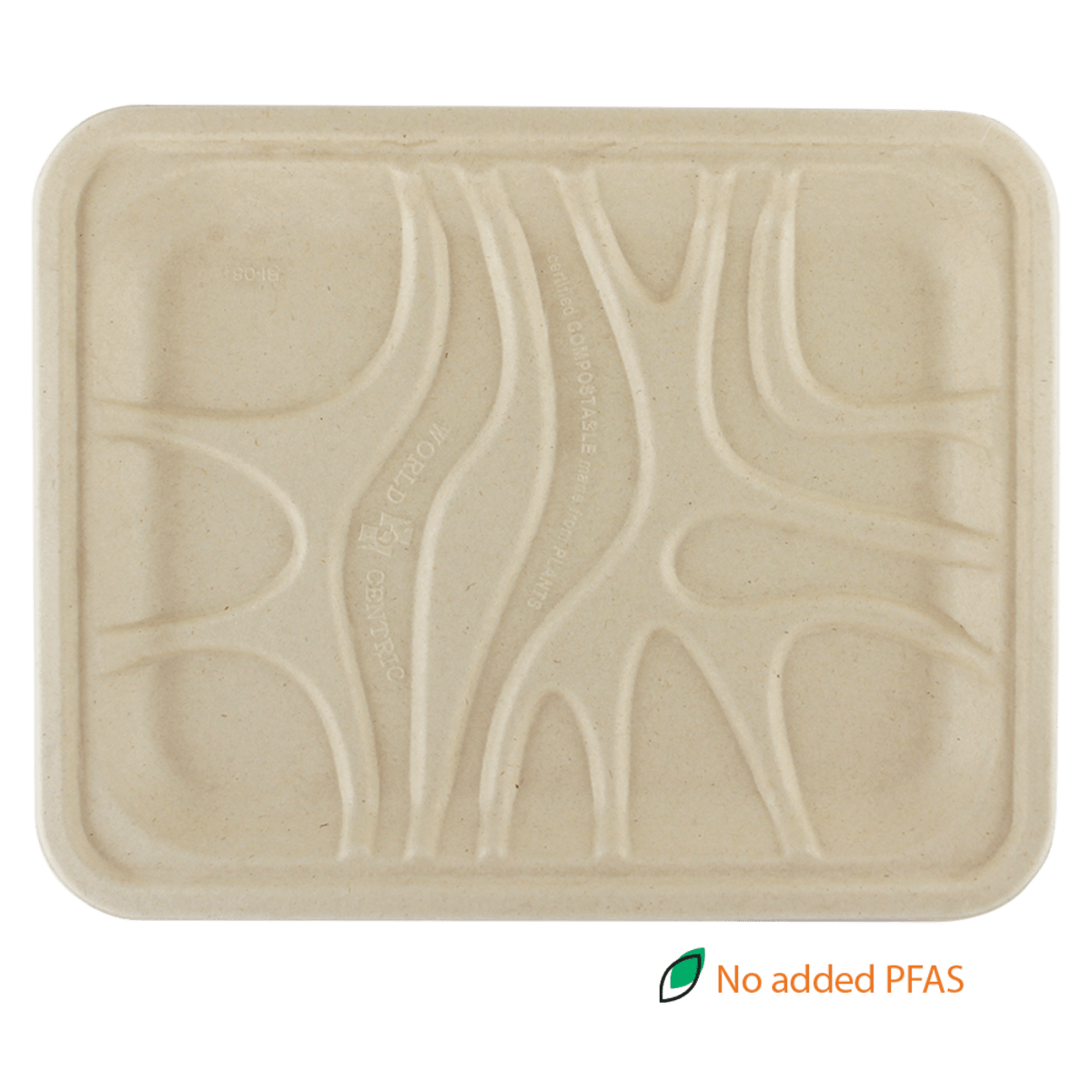 World Centric 9.1x7.2x0.7" Fiber Tray, PLA Lined (QTY:500)