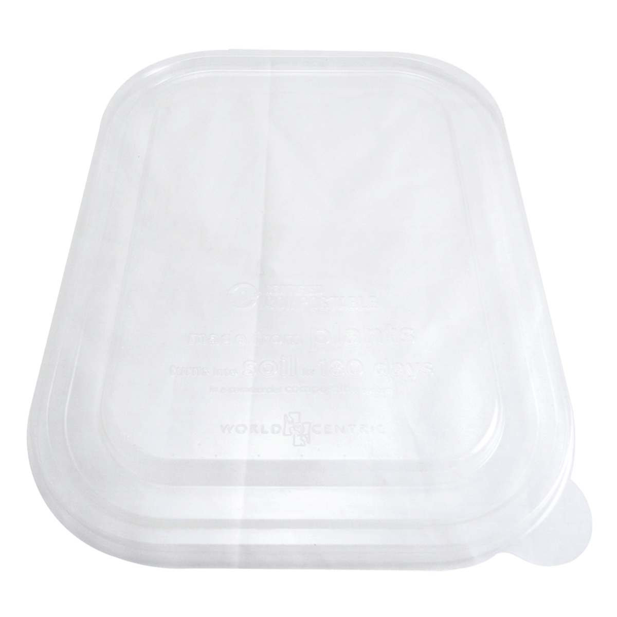 World Centric LID PLA - Fits TR-SC-U10-LFS, TR-SC-U10L, TR-SC-60 Fiber Containers, Clear (QTY:400)
