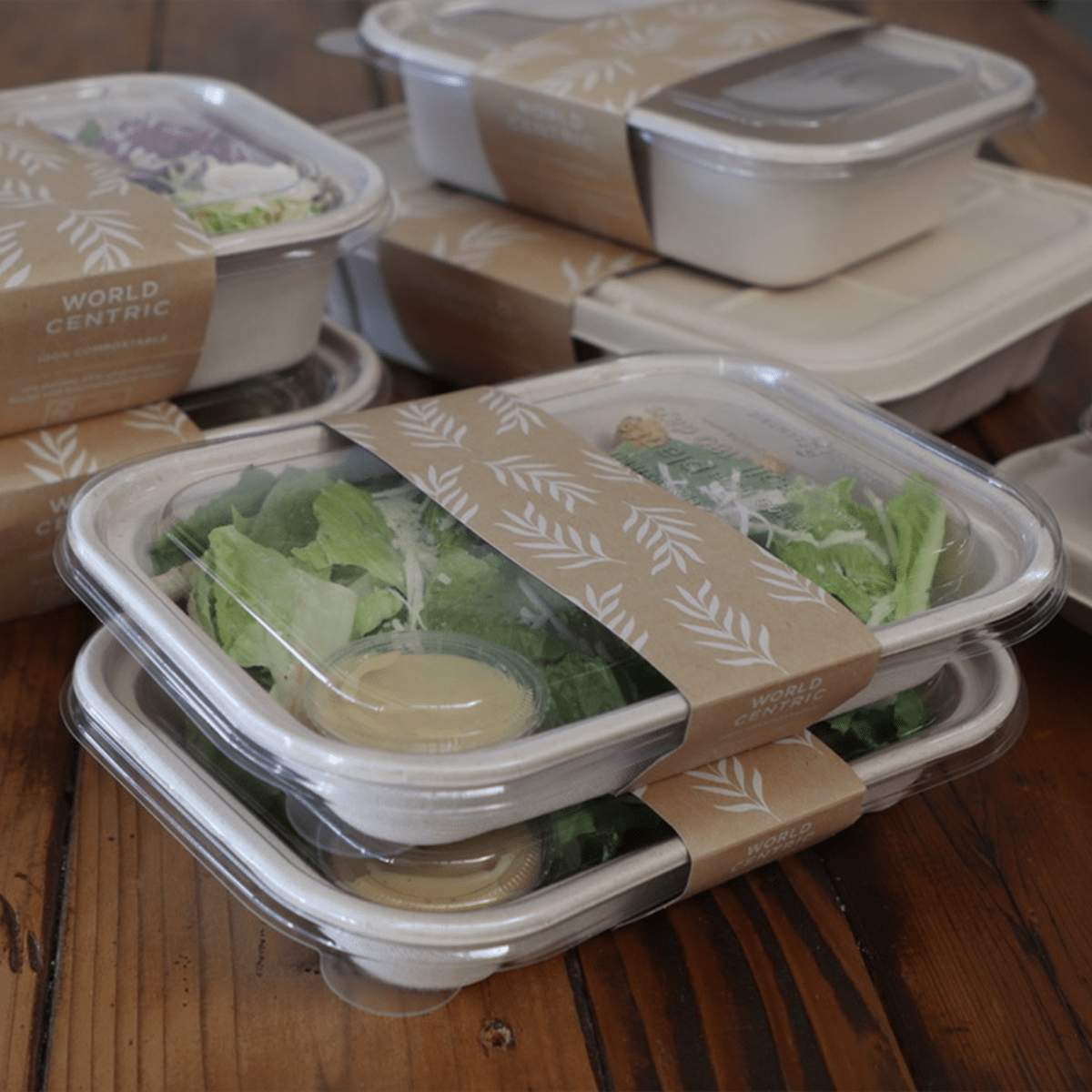 World Centric LID PLA - Fits TR-SC-U10-LFS, TR-SC-U10L, TR-SC-60 Fiber Containers, Clear (QTY:400)