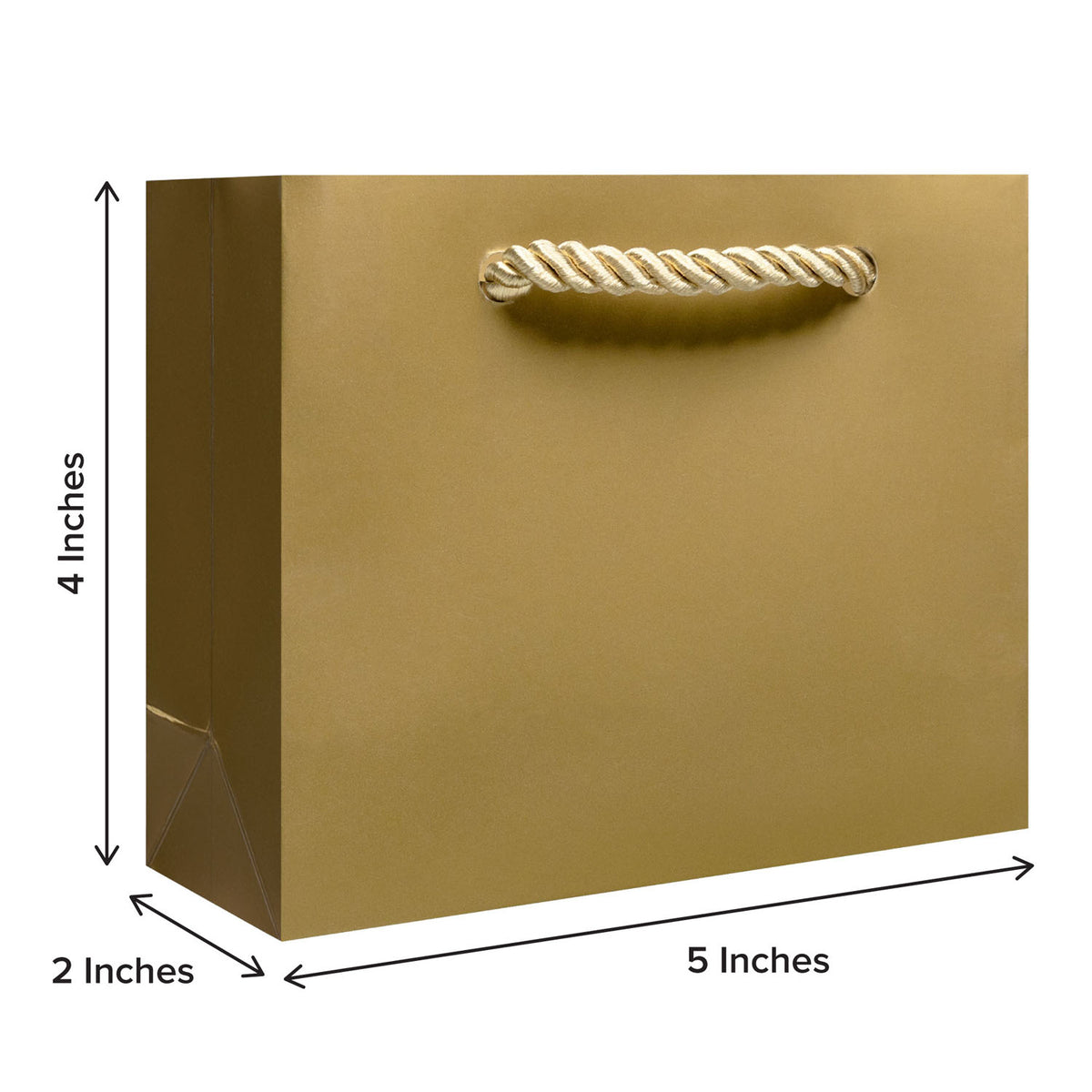 Matte Metallic Gold - Gift Bag w/Tag — additional view b