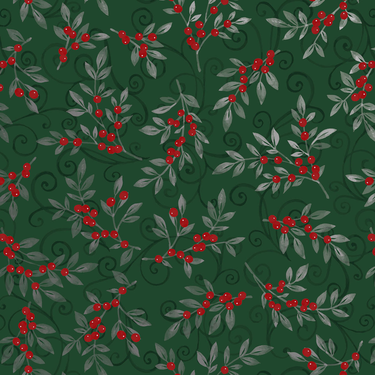 Holiday Floral Green Gift Wrap - XB641.1a.jpg