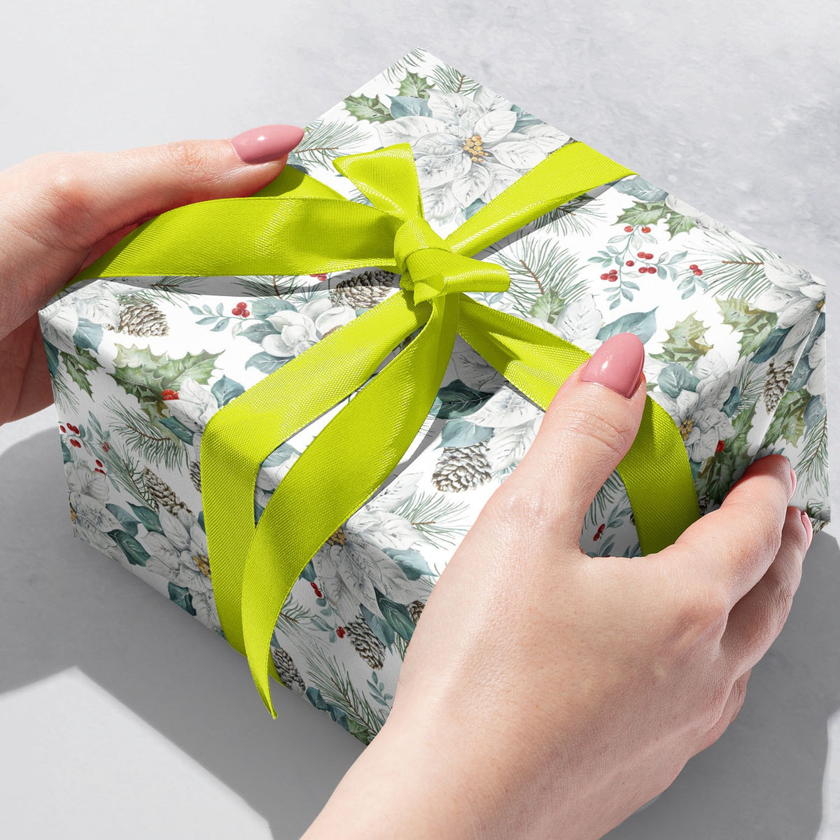 Snowdrift Floral - Gift Wrap — additional view b