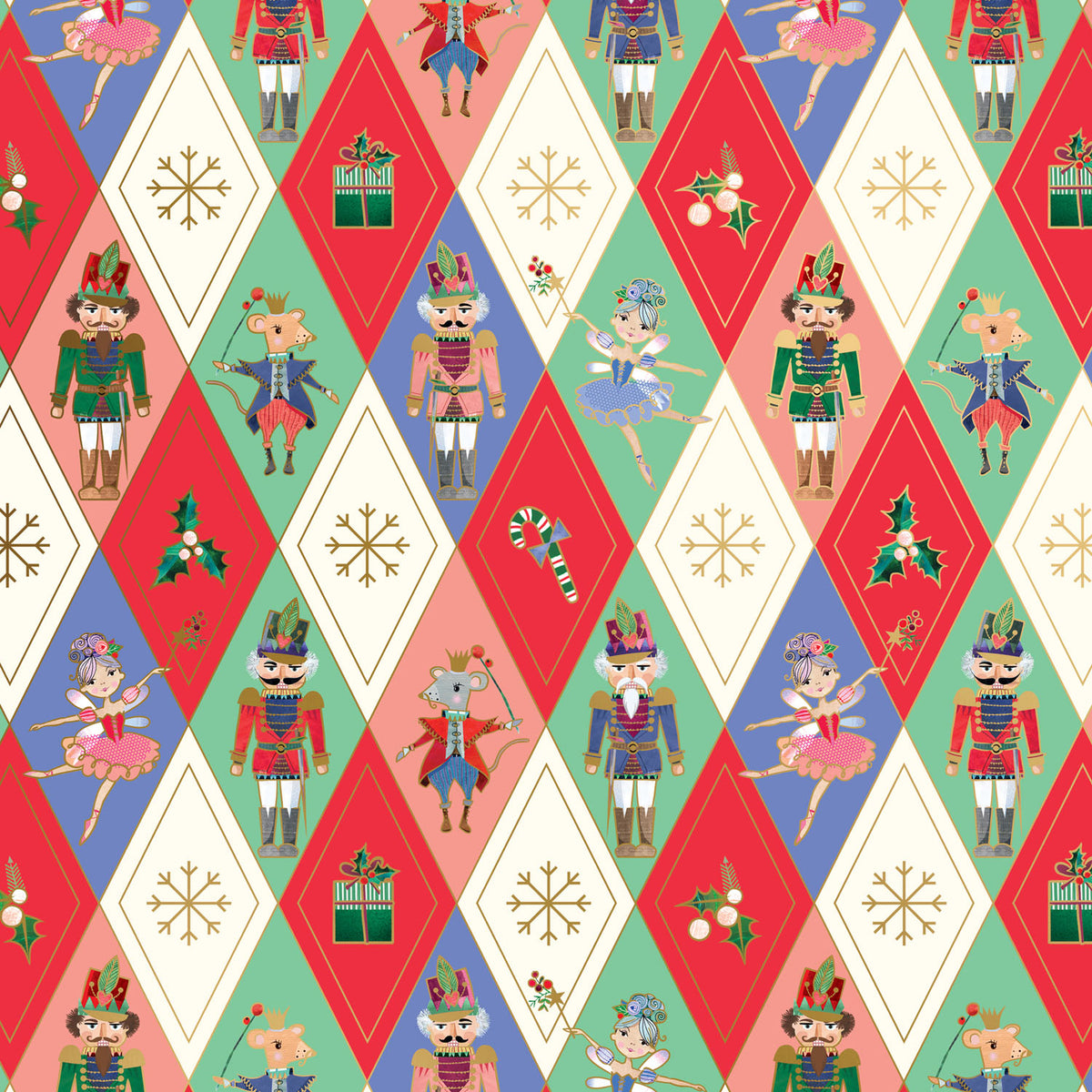 Harlequin Nutcracker Gift Wrap - XB861.1a.jpg