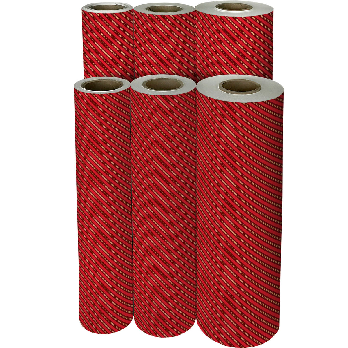 Red & Gold Stripes Gift Wrap - XB862.1f.jpg