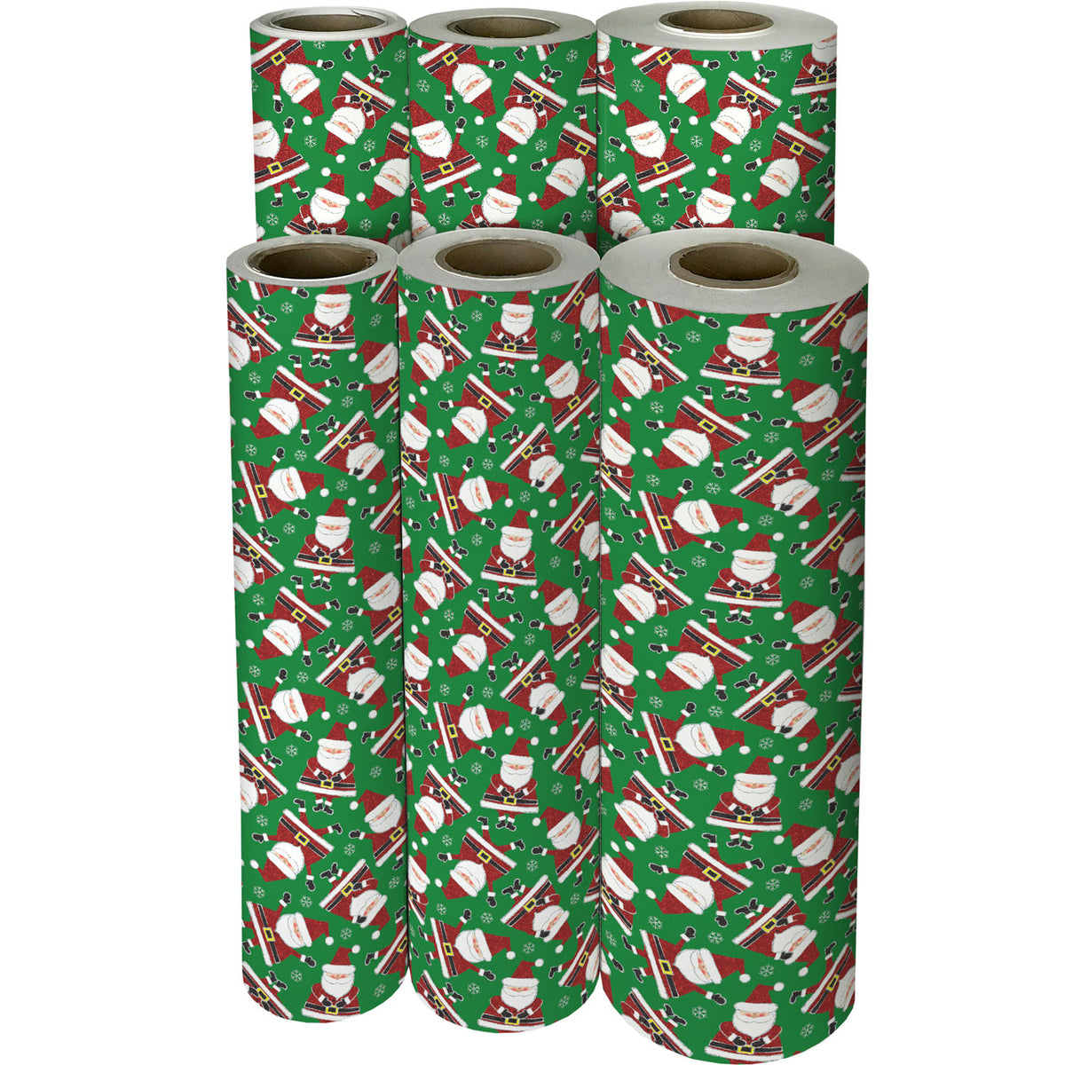 Sparkling Santa Green Gift Wrap - XB882.1f.jpg