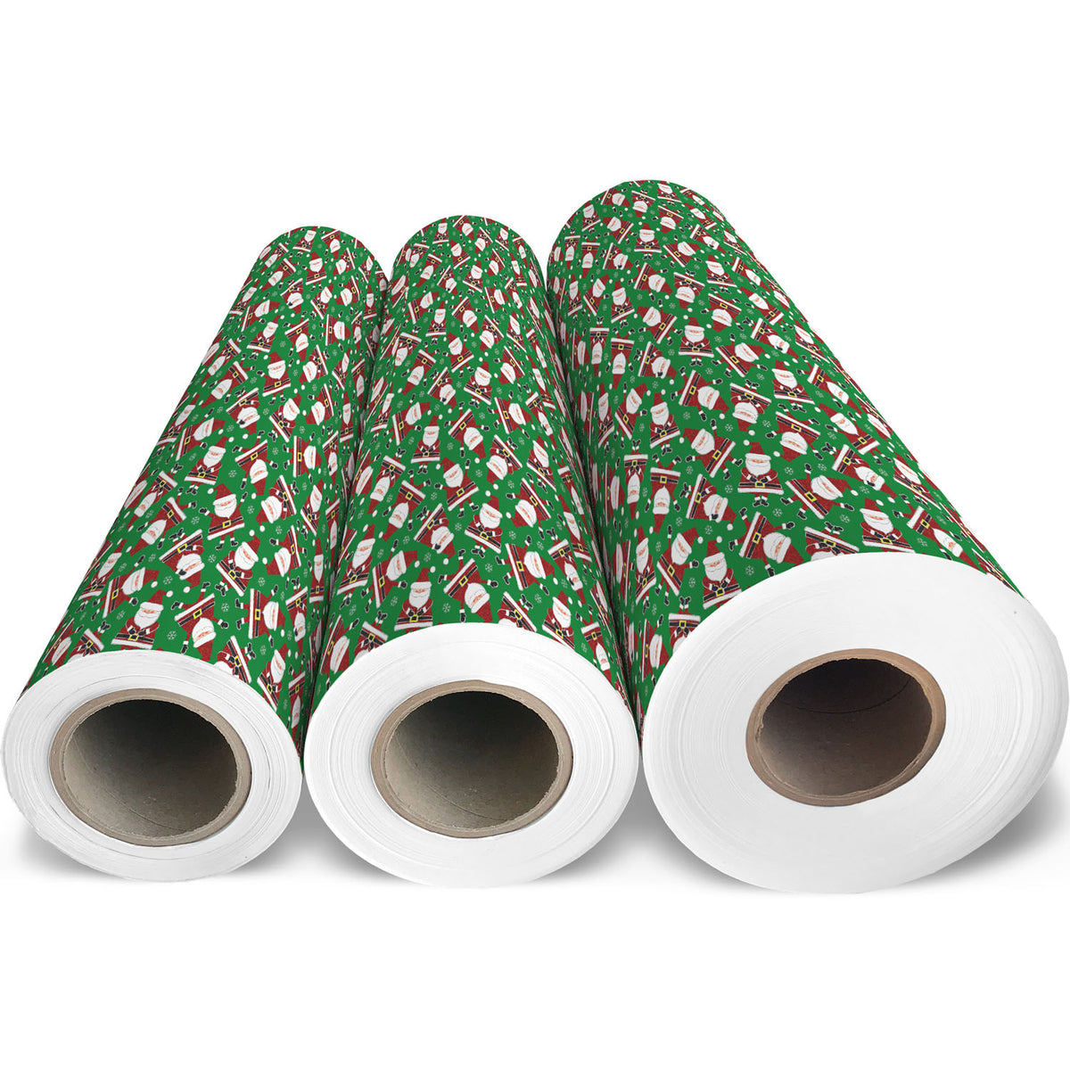 Sparkling Santa Green Gift Wrap - XB882.1g.jpg