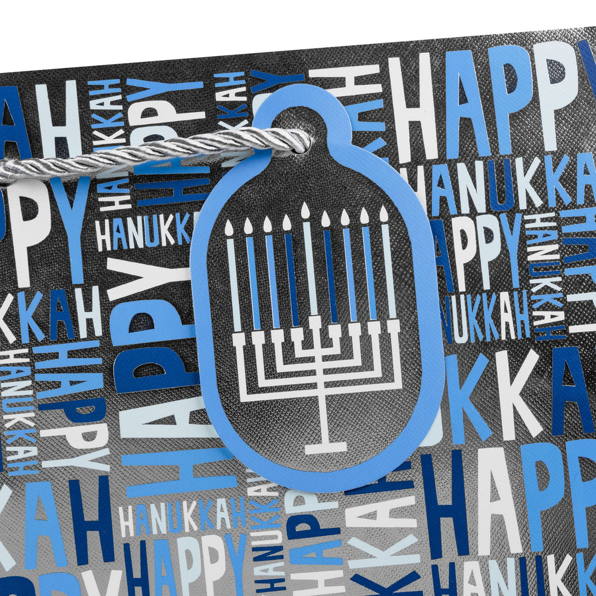 Hanukkah Greetings Silver Gift Bag - XGBL855.1c.jpg