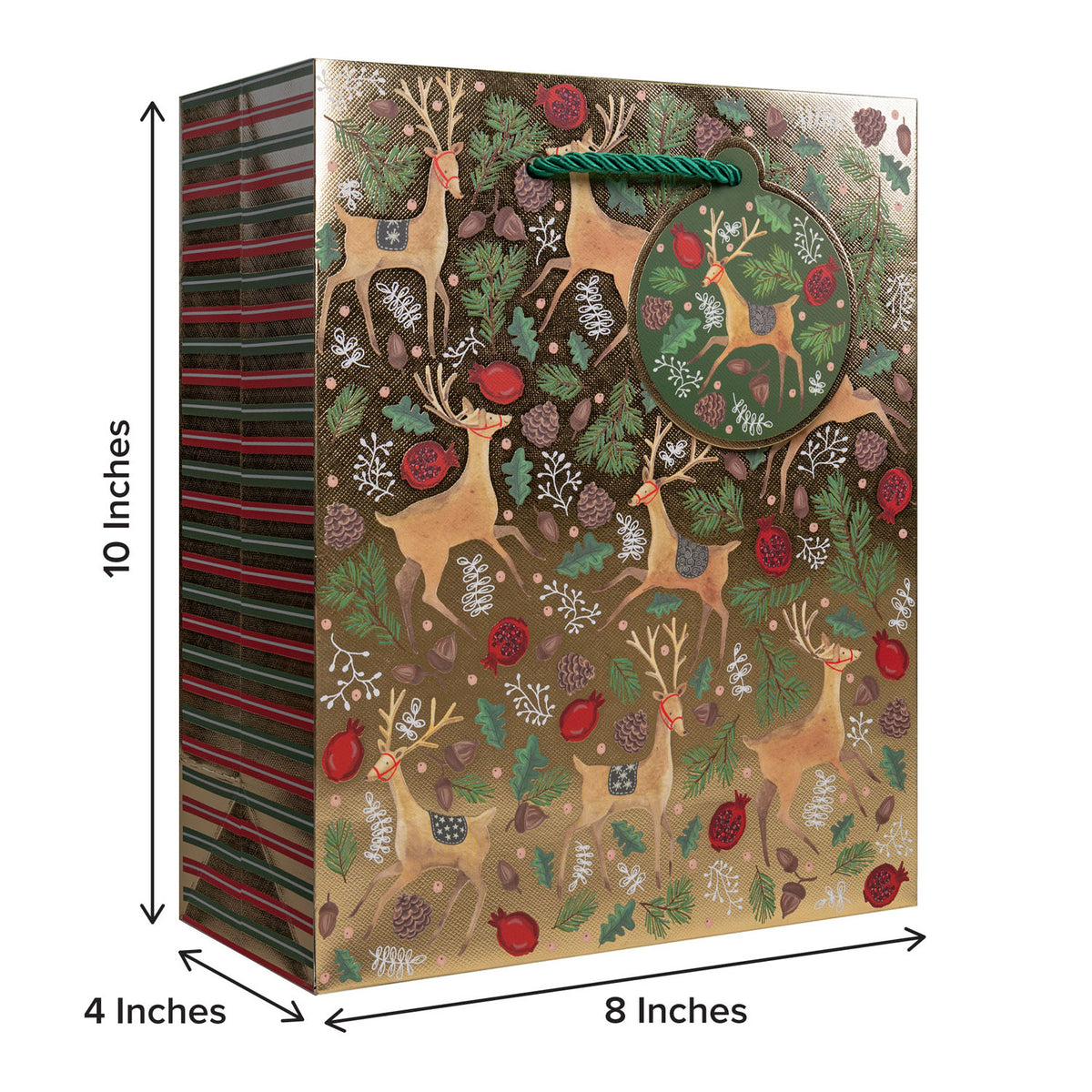 Reindeer Tapestry Gold Gift Bag - XGBM561.1b.jpg