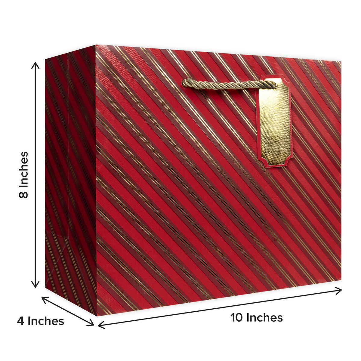 Red & Gold Stripes Gift Bag - XGBM862.1b.jpg