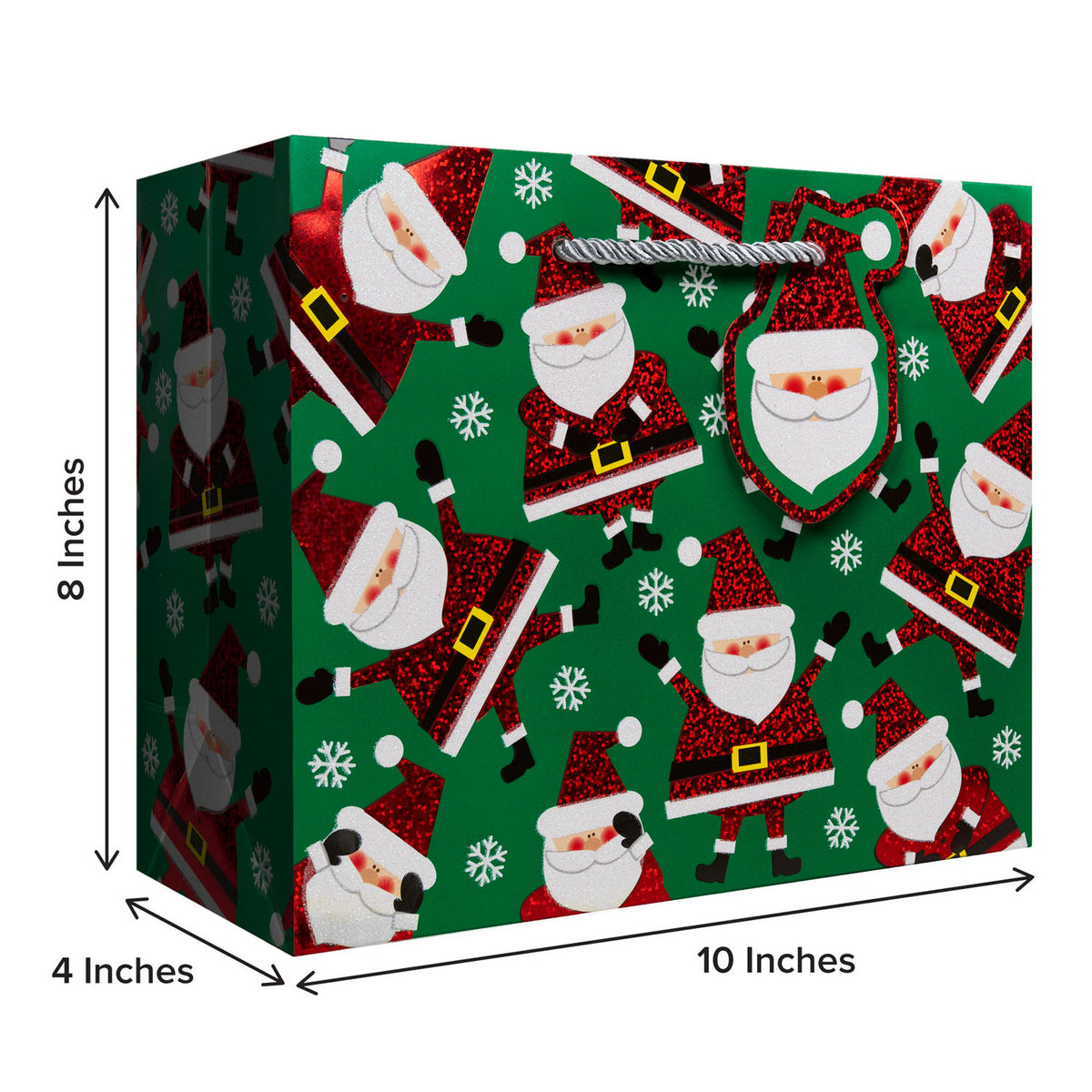 Sparkling Santa Green Gift Bag - XGBM882.1b.jpg