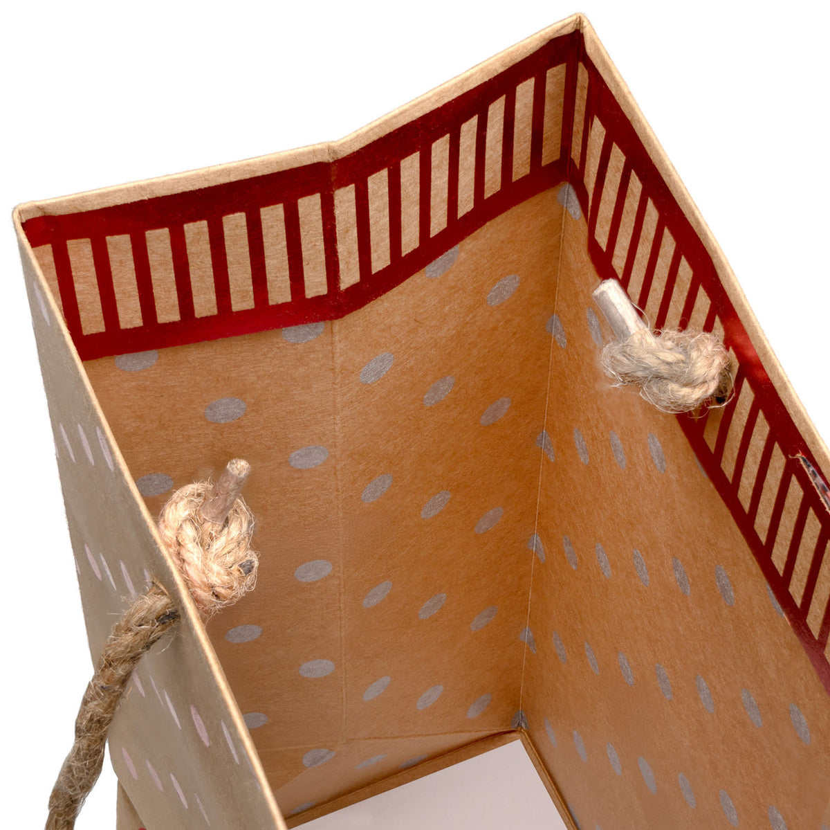 Red Dots on Kraft - Gift Bag — additional view d