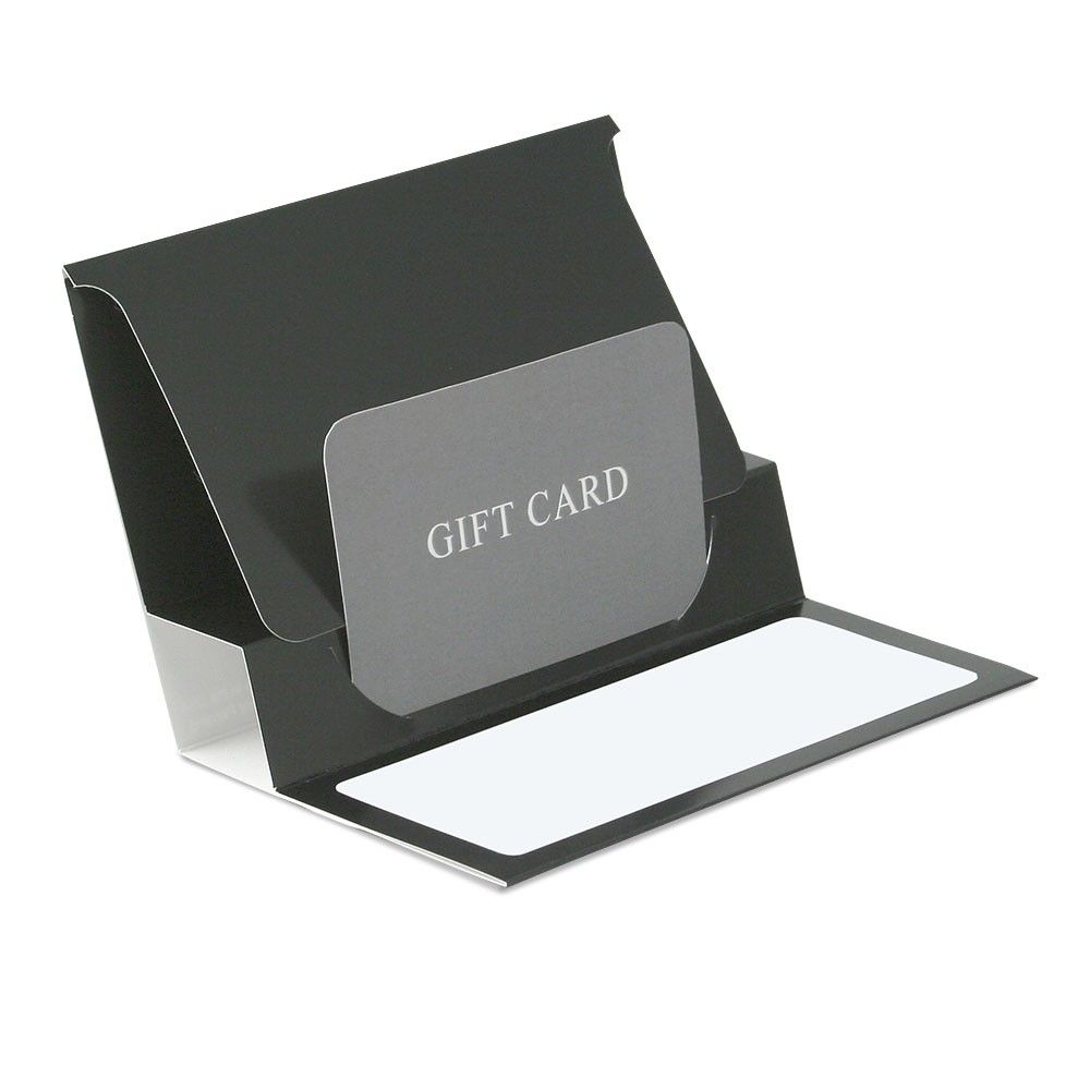 Black - Pop Up Gift Card Folder - 5 x 3-3/8 x 1/8"