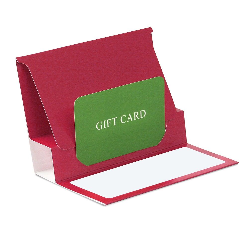 Red - Pop Up Gift Card Folder - 5 x 3-3/8 x 1/8"