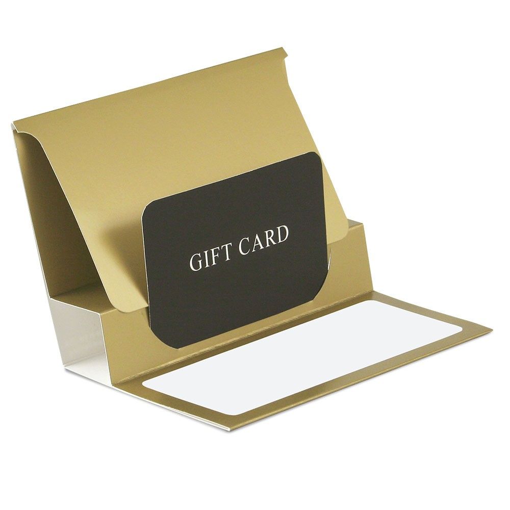 Gold - Pop Up Gift Card Folder - 5 x 3-3/8 x 1/8"