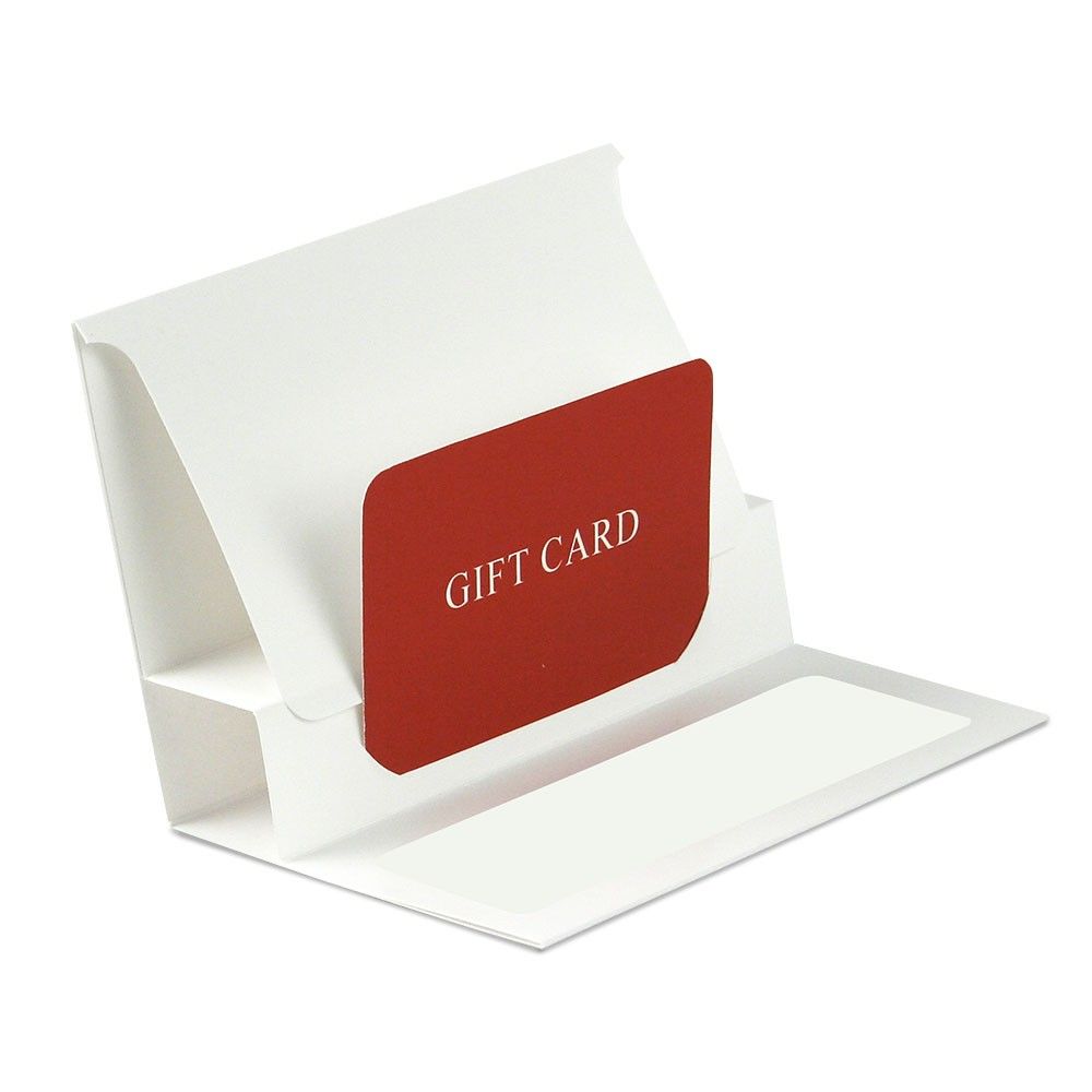White - Pop Up Gift Card Folder - 5 x 3-3/8 x 1/8"