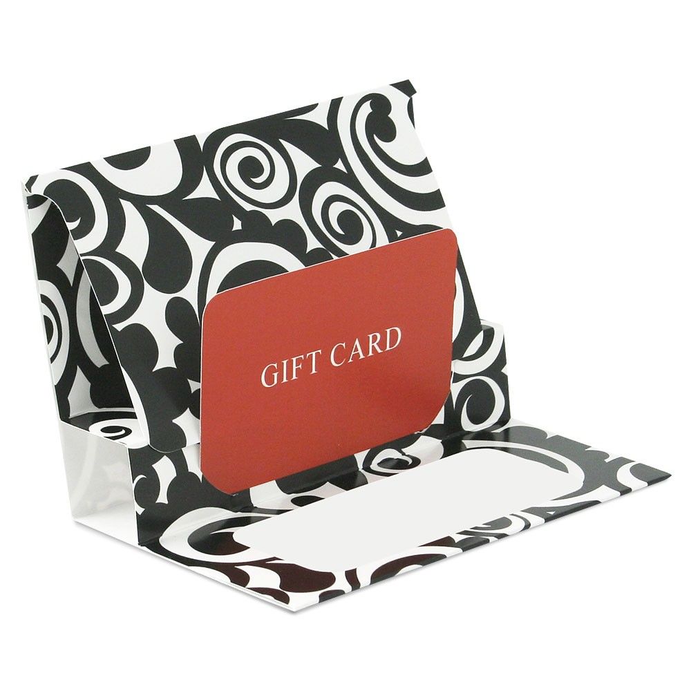 Bold Scroll - Pop Up Gift Card Folder - 5 x 3-3/8 x 1/8"