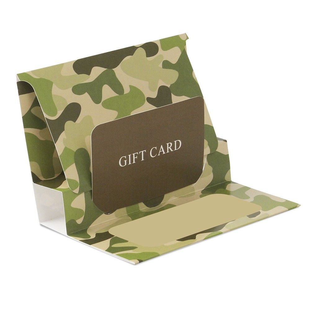 Camo - Pop Up Gift Card Folder - 5 x 3-3/8 x 1/8"