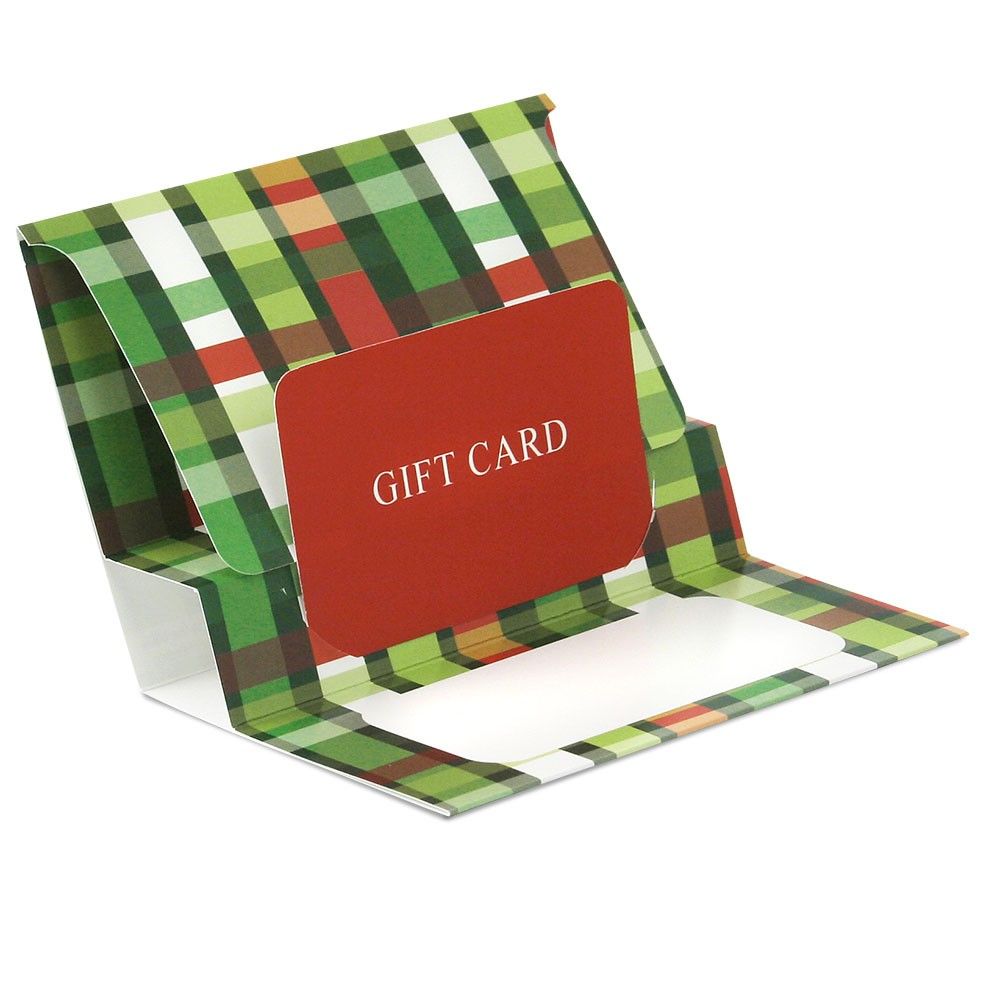 Christmas Weave - Pop Up Gift Card Folder - 5 x 3-3/8 x 1/8"