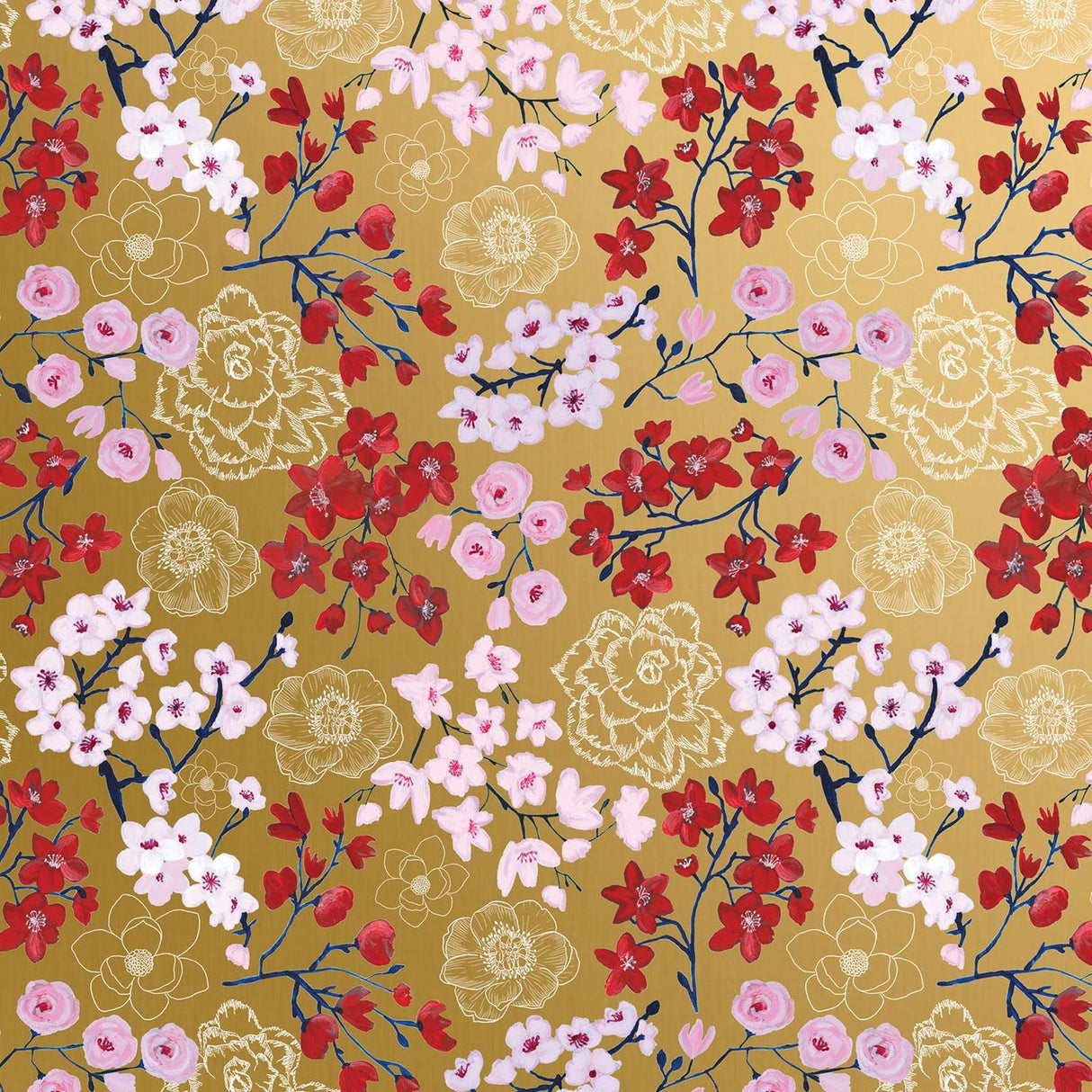 Drifting Blossoms - Gift Wrap - Roll (30" x 5 ft.)