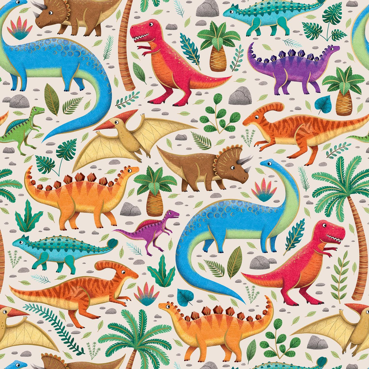 Dinosaurs - Gift Wrap - Ream Gift Wrap Roll (30" x 833 ft.)