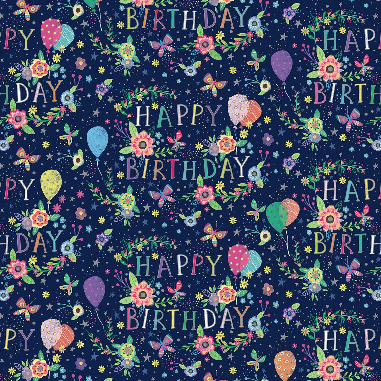 Beautiful Birthday - Gift Wrap - Roll (30" x 5 ft.)