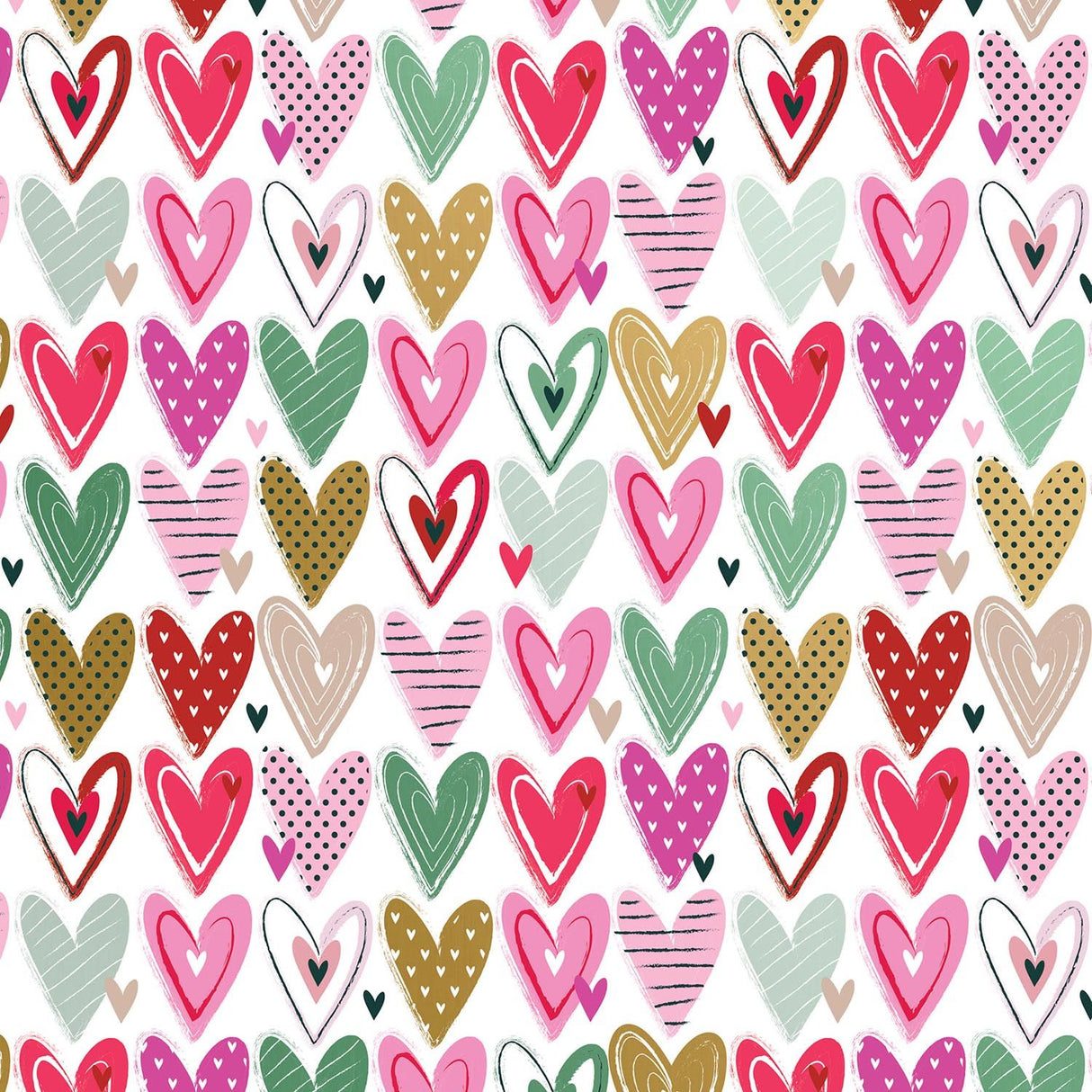 Pretty Hearts - Gift Wrap - Roll (30" x 5 ft.)