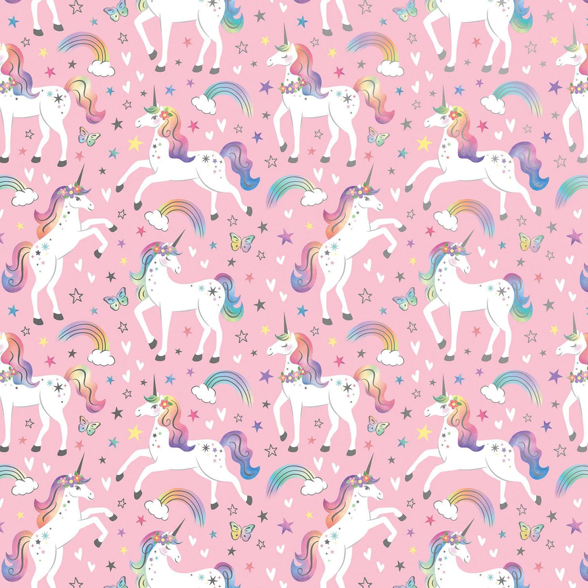 Rainbow Unicorn - Gift Wrap - Roll (30" x 5 ft.)