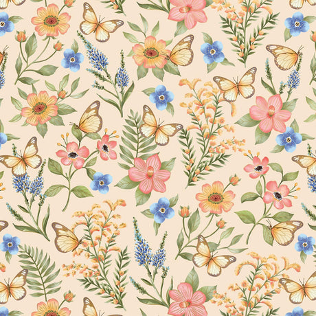 Butterfly Floral - Gift Wrap - Roll (30" x 5 ft.)