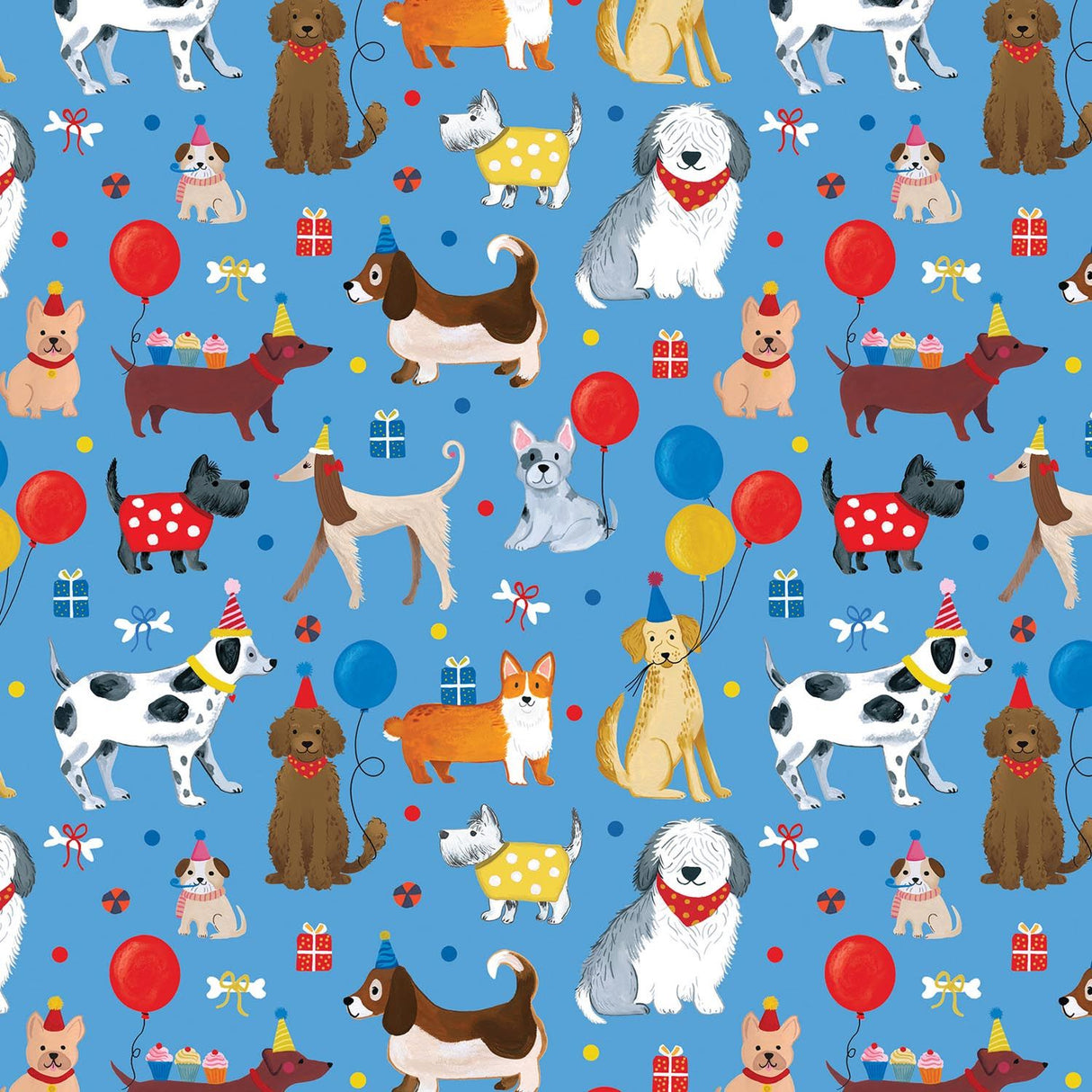 Party Dogs - Gift Wrap - Ream Gift Wrap Roll (30" x 833 ft.)