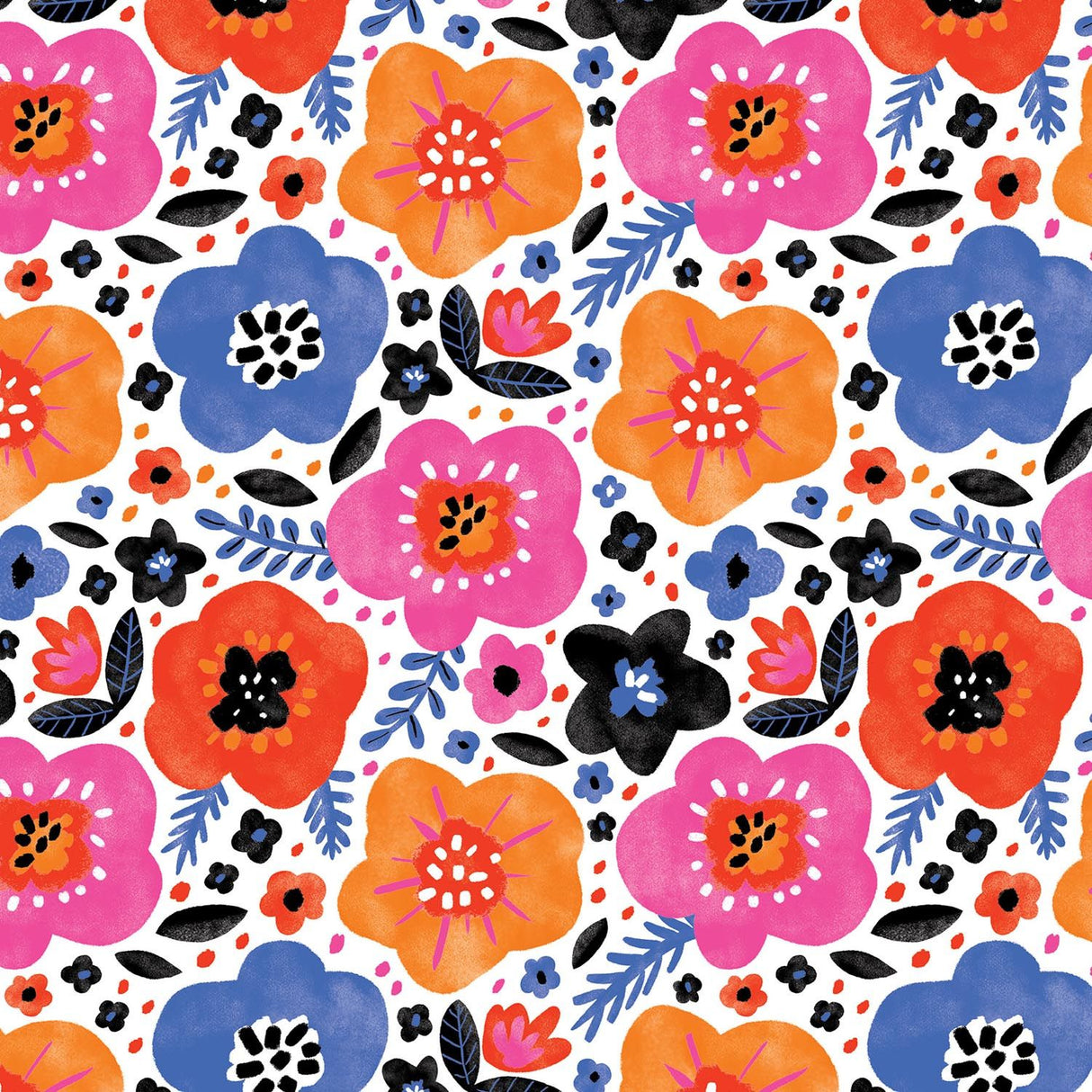 Modern Floral - Gift Wrap - Roll (30" x 5 ft.)