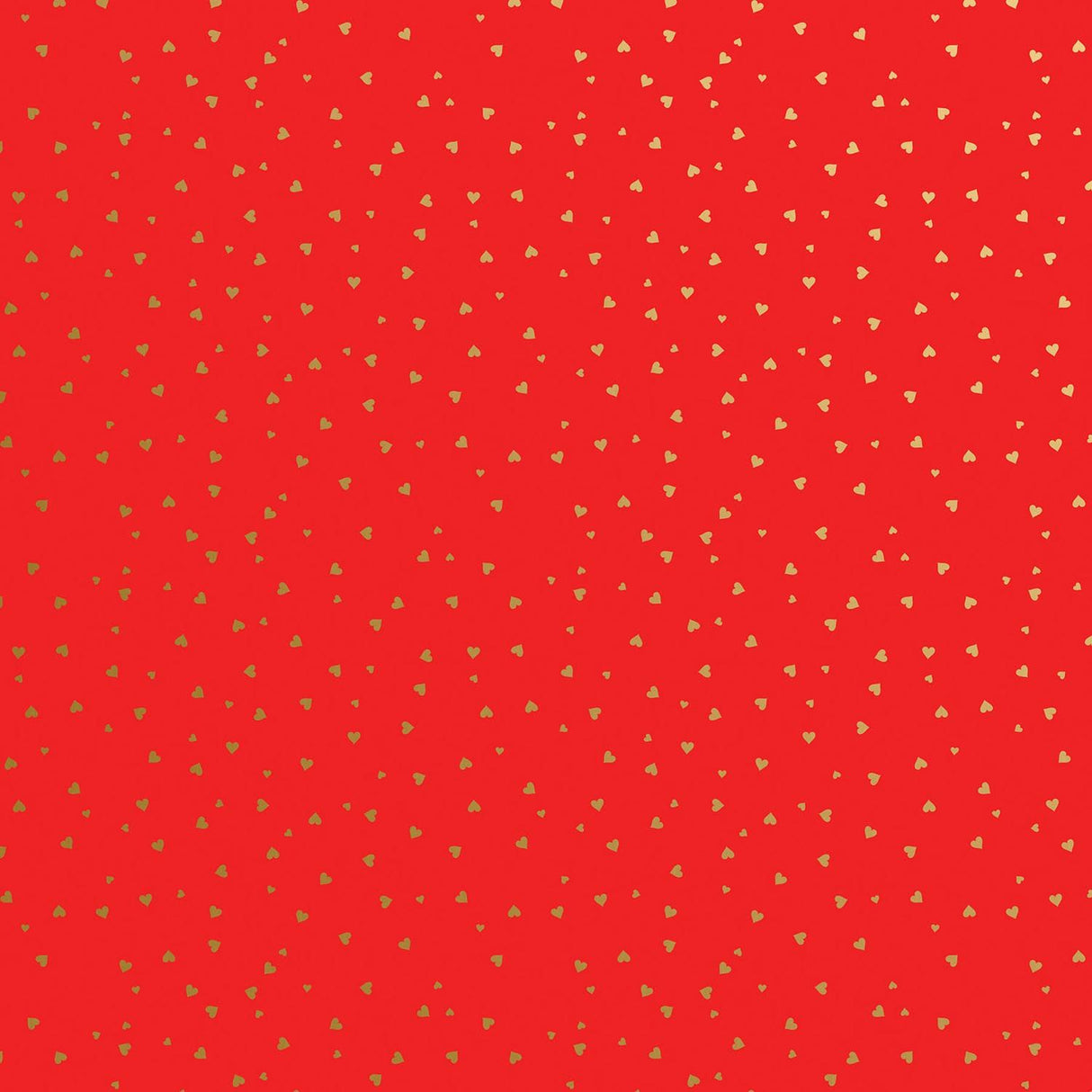 Gold Red Hearts - Gift Wrap - Roll (30" x 5 ft.)