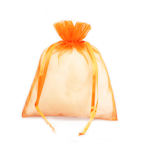 Orange - Flat Organza Bag - 5-1/2 x 9"