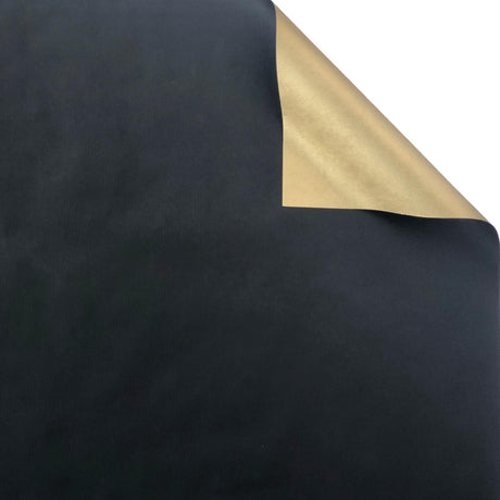 Two-Sided Black & Gold Kraft - Gift Wrap - Roll (30" x 5 ft.)