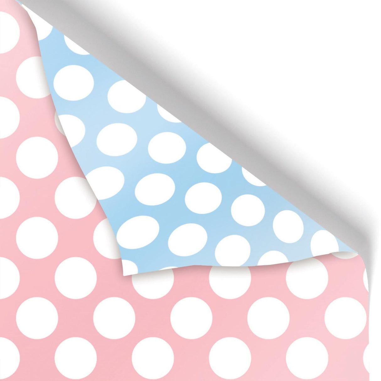 Two-Sided Pastel Pink & Pastel Blue - Gift Wrap - Roll (30" x 5 ft.)