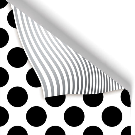 Two-Sided Black & Silver - Gift Wrap - Roll (30" x 5 ft.)
