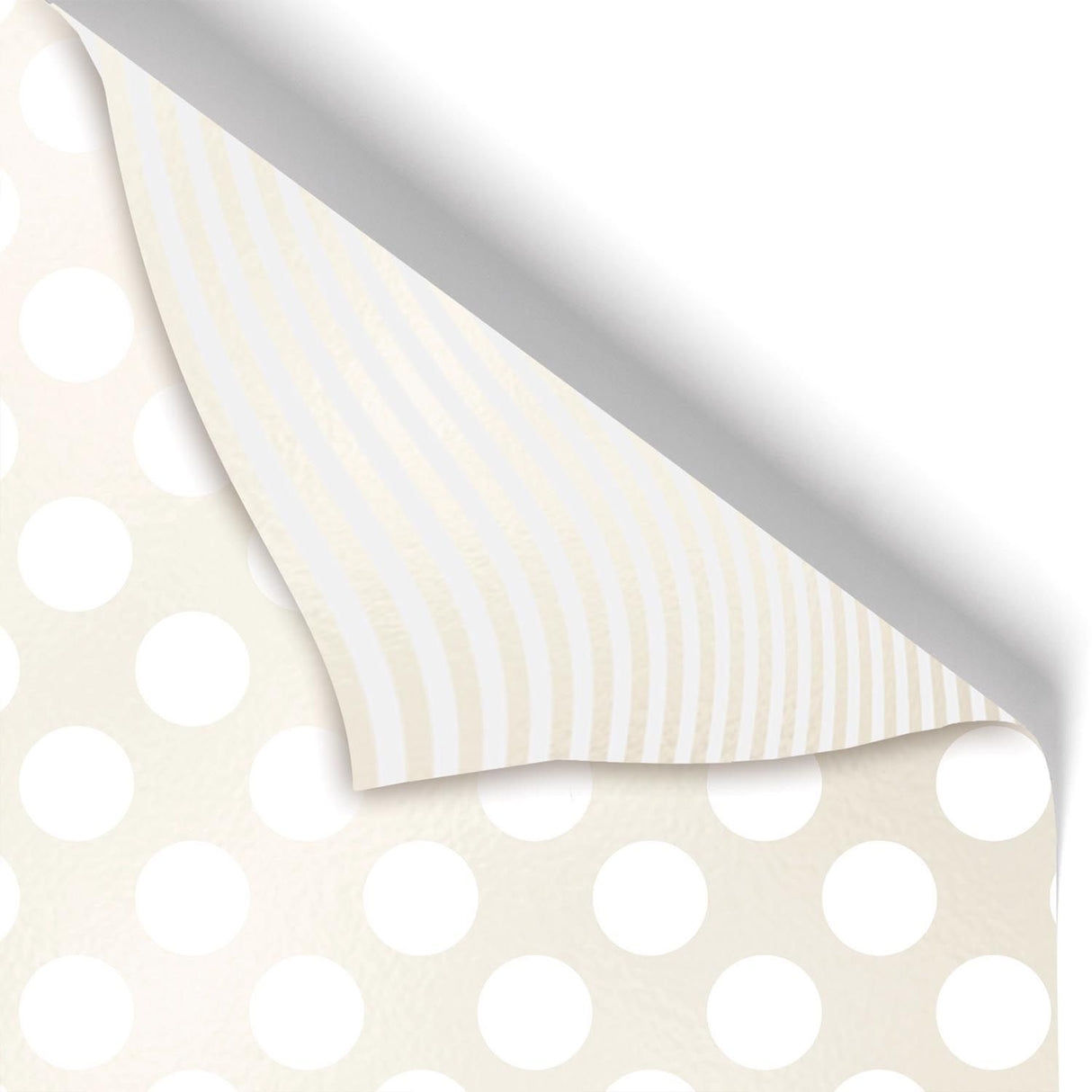 Two-Sided Pearl Dot & Stripe - Gift Wrap - Roll (30" x 5 ft.)