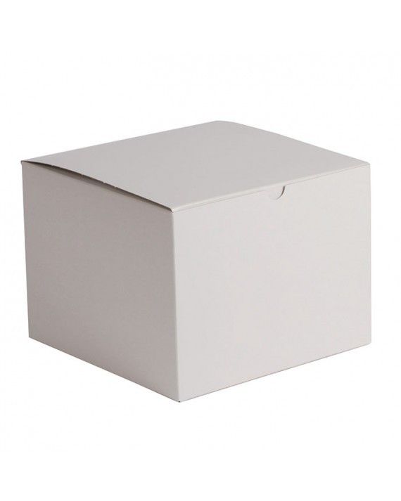 Gloss White - 1 Piece Top Tuck Gift Box - 8 x 8 x 6"